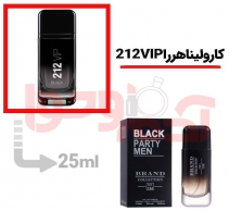 عطر ادکلن مردانه کارولینا هررا 212 وی آی پی بلک برند کالکشن کد154 حجم 25میل- CH 212 VIP Black